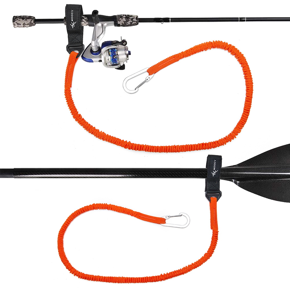 Fishing Kayak Paddle Leash - 4개의 카약 로드 리쉬, 신축성 있는
